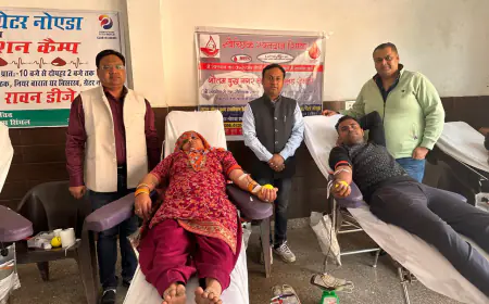 Noida News : रोटरी क्लब ग्रेटर नोएडा के ब्लड डोनेशन कैंप में 26 यूनिट रक्त एकत्र