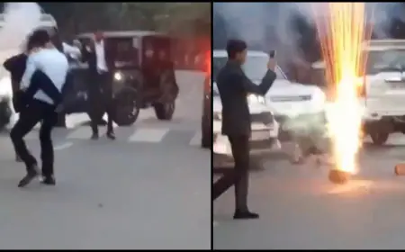 Noida News : रामज्ञा स्कूल में फेयरवेल पार्टी कर छात्रों ने सड़क पर  मचाया उत्पात, सोशल मीडिया पर वीडियो वायरल