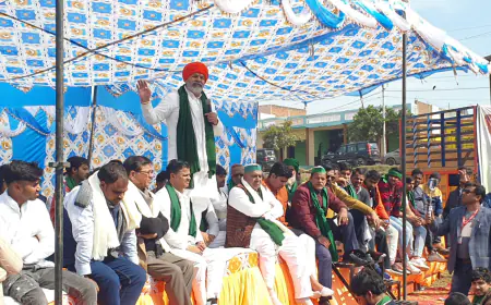 Noida News : राकेश टिकैत सरकार पर बरसे, 16 फरवरी को पूरे देश में करेंगे चक्का जाम