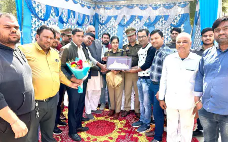 Noida News : उत्तर प्रदेश युवा व्यापार मंडल ने पुलिस अधिकारियों का किया नागरिक अभिनंदन