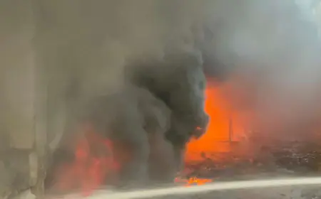 Noida News : सूरजपुर में वेयरहाउस में  लगी  भयंकर आग