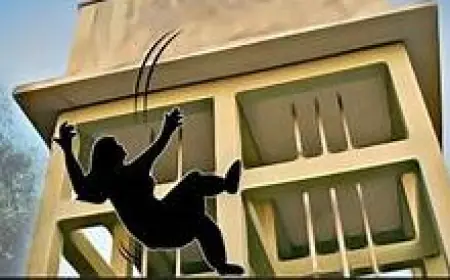 Noida News : संदिग्ध अवस्था में महिला छत से गिरी, हालत गंभीर