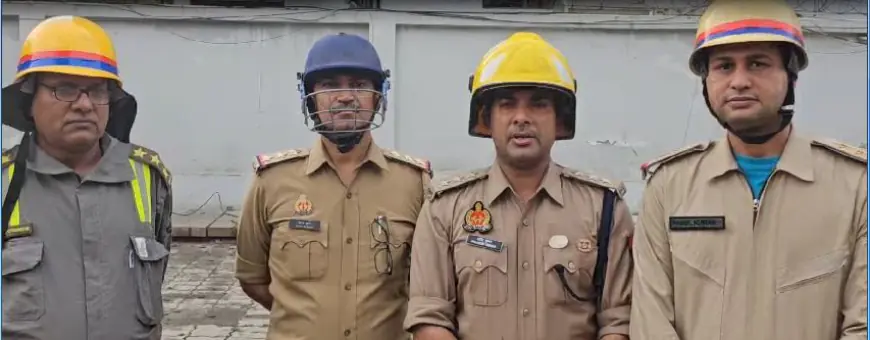 Noida News : अपोलो ग्रीन्स कंपनी में लगी आग, करोड़ों के गारमेंट्स जलकर हुए खाक