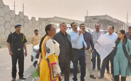 Greater Noida News : औद्योगिक विकास आयुक्त ने की डीएमआईसी परियोजनाओं की समीक्षा, टाउनशिप का लिया जायजा