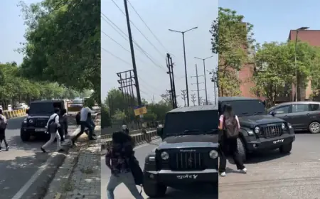 Noida News : काली फिल्म लगी थार जीप का नोएडा में कटा 35 हजार का चालान