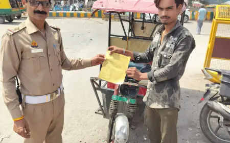 Noida News : विशेष अभियान के तहत यातायात पुलिस ने 8 हजार 406 लोगों का काटा चालान