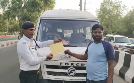 Noida News : विशेष अभियान के तहत ट्रैफिक पुलिस ने काटा 6 हज़ार 916 वाहनों का चालान