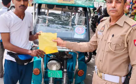 Noida News : ट्रैफिक नियमों का उल्लंघन करने वाले 7,994 लोगों का  काटा चालान