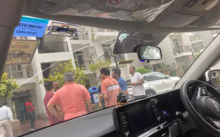 Noida News : सॉफ्टवेयर इंजीनियर की  कार पर बदमाशों ने चलाई गोली, कार का शीशा टूटा, सोसायटी में दहशत