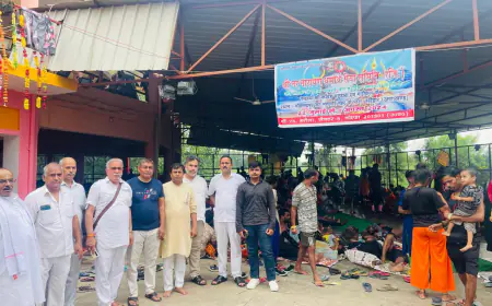 Kanwad Yatra : हरिद्वार में कांवड़ियों की सेवा में जुटे नोएडा के व्यापारी, विशाल भंडारे का आयोजन