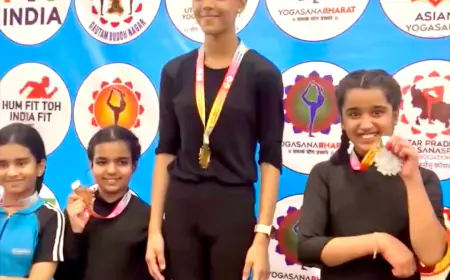 Noida News : योगा प्रतियोगिता में बच्चों ने 21 अवार्ड जीतकर मयूर स्कूल का नाम किया रोशन