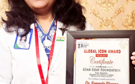 Noida News : ग्लोबल आइकन पुरस्कार से डा. संगीता शर्मा सम्मानित