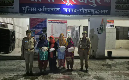 Greater Noida News :  गांजा बेचने वाली चार महिलाएं गिरफ्तार