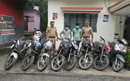 Noida News : एनसीआर में सक्रिय अन्तर्राज्यीय वाहन चोर गिरोह के दो शातिर बदमाश गिरफ्तार, चोरी की 8 बाइक बरामद