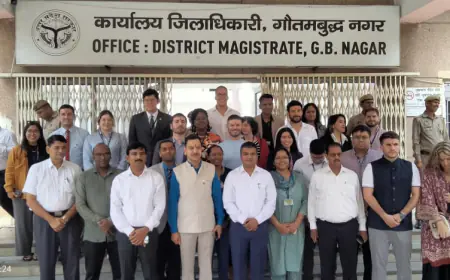 Noida News : अमेरिका व कैरेबियन देश के सिविल सेवकों ने गौतमबुद्ध नगर के प्रशासनिक ढांचे का किया अध्ययन