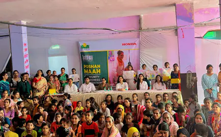 Greater Noida News : ग्रेटर नोएडा में पोषण माह का आयोजन, बच्चों व महिलाओं को स्वास्थ्य के प्रति किया जागरूक