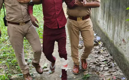 Noida News : पुलिस मुठभेड़ के दौरान 25 हजार रुपए का इनामी गैंगस्टर गिरफ्तार, पैर में लगी गोली