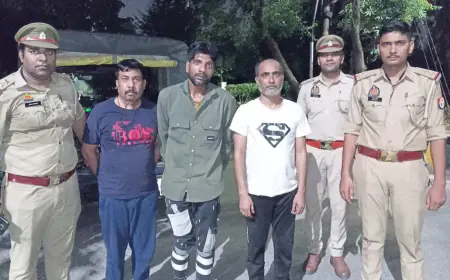 Noida News : पुलिस मुठभेड़ में ठक-ठक गिरोह के चार बदमाश गिरफ्तार, एक के पैर में लगी गोली
