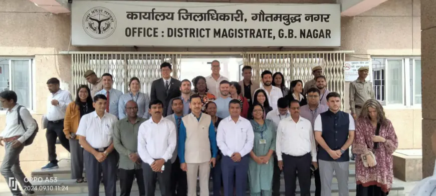 Noida News : अमेरिका व कैरेबियन देश के सिविल सेवकों ने गौतमबुद्ध नगर के प्रशासनिक ढांचे का किया अध्ययन