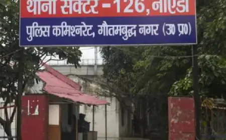 Noida News : सड़क हादसे में डॉक्टर की कार क्षतिग्रस्त