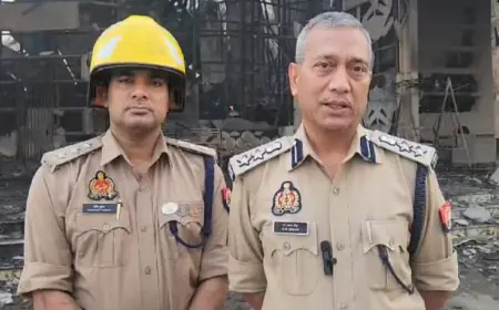 Noida News : बैंक्वेट हॉल में लगी आग, इलेक्ट्रिशियन की मौत