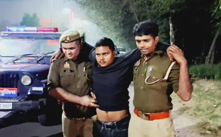 Noida News : पुलिस मुठभेड़ के दौरान शातिर लुटेरा गिरफ्तार