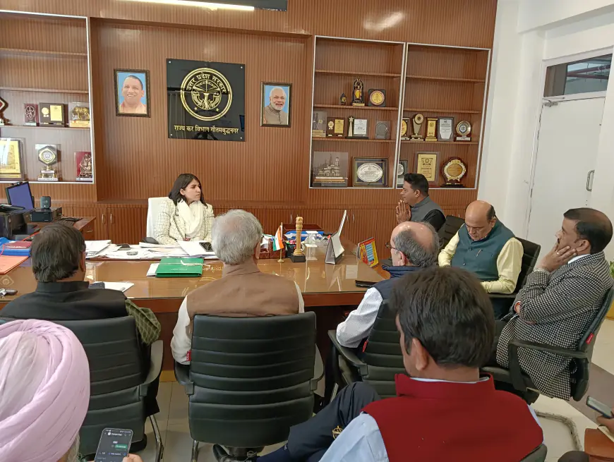 Noida News : नोएडा में अपर आयुक्त से मिला एनईए प्रतिनिधिमंडल, जीएसटी से संबंधित समस्याओं पर की वार्ता