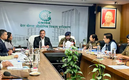 Greater Noida News :  उत्तर प्रदेश के मुख्य सचिव ने डीजीपी के साथ तीनों प्राधिकरण व पुलिस-प्रशासन के साथ की बैठक, किसानों की समस्याओं का होगा समाधान