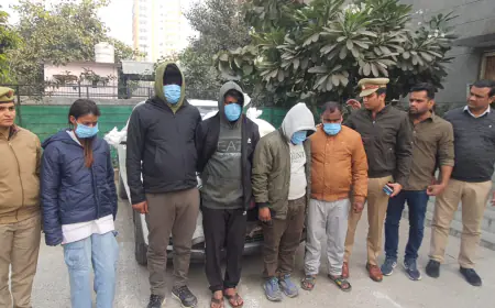 Noida News : आनलाईन छात्रों को गांजा व चरस सप्लाई करने वाले अंतरराज्यीय गैंग के युवती समेत 5 गिरफ्तार, लाखों का माल बरामद