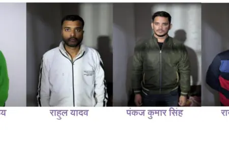 Noida News : बीमा पॉलिसी  रिन्यू कराने के नाम पर ठगी करने वाले महिला समेत चार गिरफ्तार