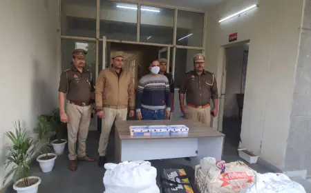 Noida News : प्रतिबंधित ई-सिगरेट और तंबाकू के साथ एक गिरफ्तार