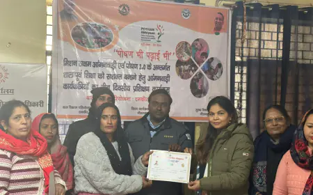 Noida News : ‘पोषण भी पढ़ाई भी‘ कार्यक्रम में आंगनबाड़ी कार्यकत्रियों को दिया प्रशिक्षण