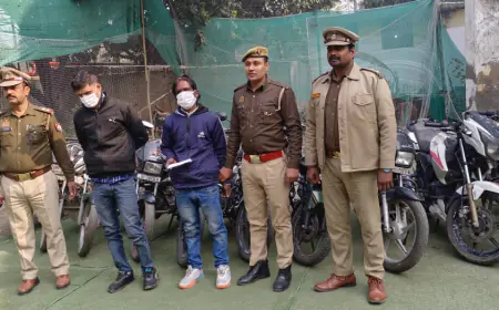 Noida News :  नशे की लत में अकाउंटेंट बना शातिर वाहन चोर, 10 दो पहिया बरामद