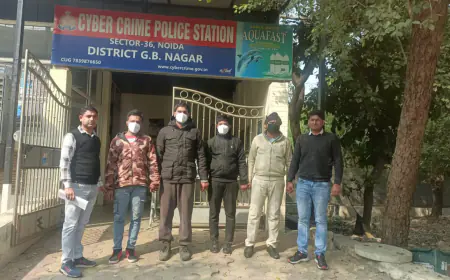 Noida News : शेयर मार्केट मे निवेश के नाम पर लाखों की धोखाधड़ी करने वाले चार गिरफ्तार