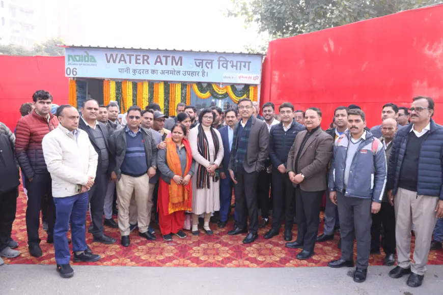 Noida News : नोएडा प्राधिकरण ने शहरवासियों को दी छठे वाटर एटीएम की सौगात