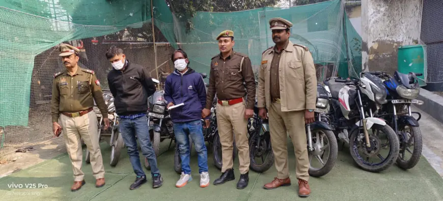 Noida News : नशे की लत में अकाउंटेंट बना शातिर वाहन चोर, 10 दो पहिया बरामद
