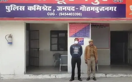 Greater Noida News : गैंगस्टर एक्ट में वांछित शातिर वाहन चोर गिरफ्तार