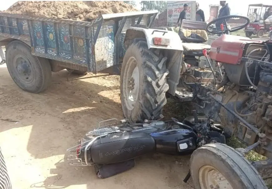 Noida News : ट्रैक्टर चालकों की स्टंटबाजी में बाइक सवार दो छात्र हुए घायल, एक की मौत