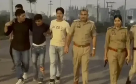 Noida News : पुलिस मुठभेड़ के दौरान दो शातिर बदमाश गिरफ्तार, एक के पैर में लगी गोली
