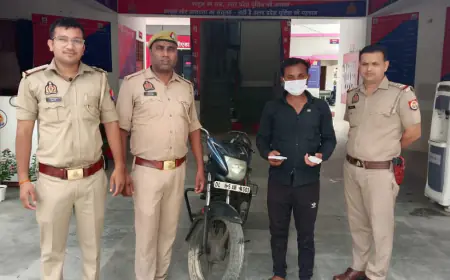 Noida News : लूटपाट करने वाला एक बदमाश गिरफ्तार