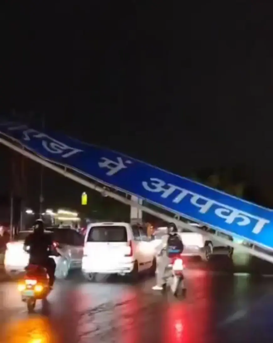 Noida News : तूफान का कहर, 2 वर्षीय मासूम सहित तीन की मौत   जगह-जगह बोर्ड और टावर गिरने से लगा जाम, कई गाड़ियां क्षतिग्रस्त, बिजली हुई गुल