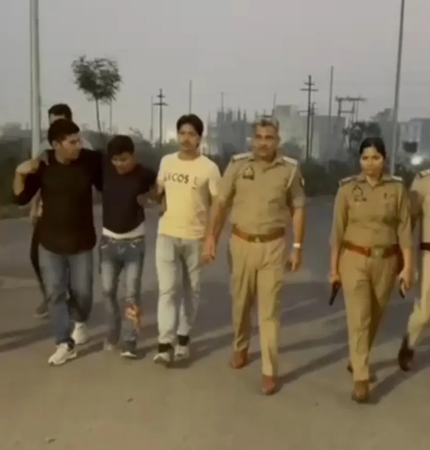 Noida News : पुलिस मुठभेड़ के दौरान दो शातिर बदमाश गिरफ्तार, एक के पैर में लगी गोली