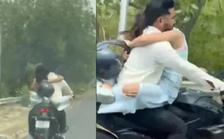 Greater Noida News : एक्सप्रेसवे पर चलती बाइक पर प्यार की सवारी पड़ी महंगी, पुलिस ने ठोका मोटा जुर्माना, सोशल मीडिया पर  तरह-तरह की चर्चा