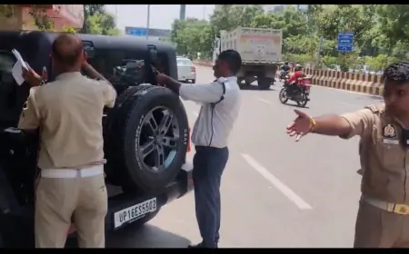 Noida News : काली फिल्म लगाकर वाहन चलाने वाले लोगों के खिलाफ यातायात पुलिस ने चलाया विशेष अभियान