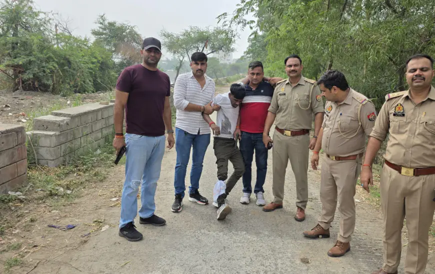 Noida News : पुलिस मुठभेड़ में शातिर लुटेरा गिरफ्तार, पैर में लगी गोली