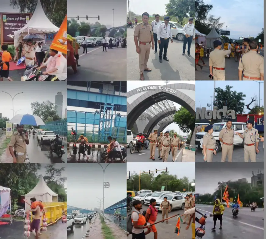 Noida News : कावड़ यात्रा के दौरान ट्रैफिक व्यवस्था चुनौती, 530 जवानों ने संभाल रखी है कमान