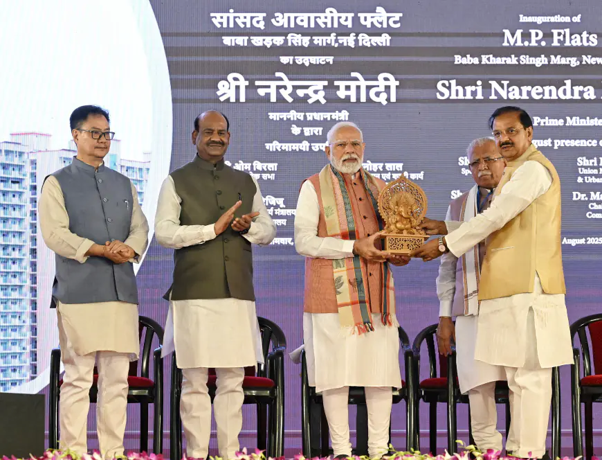 New Delhi : प्रधानमंत्री ने कृष्णा, गोदावरी, कोसी व हुगली नदियों के नाम पर बने 184 फ्लैटों का किया उद्घाटन