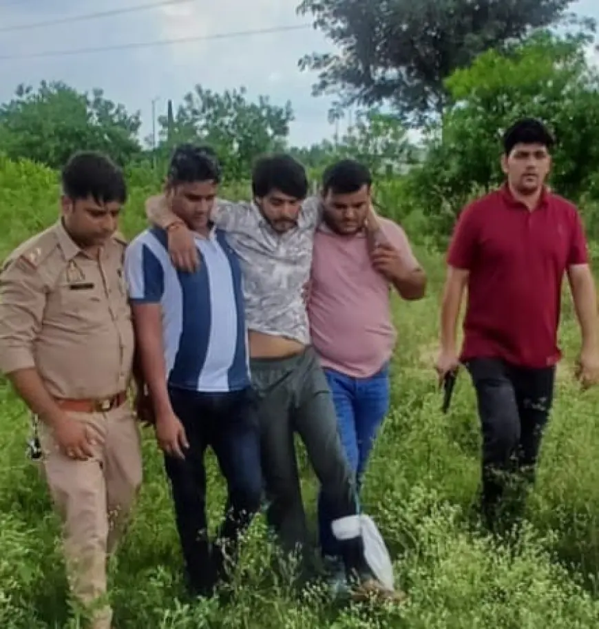 Noida News : पत्नी के साथ मारपीट कर जिंदा जलाने वाला दरिंदा पुलिस मुठभेड़ में घायल