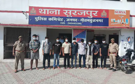 Greater Noida News : जन्मदिन की पार्टी में शराब पीकर आपस में झगड़ा कर रहे 9 छात्र गिरफ्तार