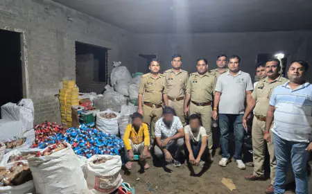 Dadri News :  पटाखे बनाने वाली अवैध फैक्ट्री का पर्दाफाश, तीन गिरफ्तार